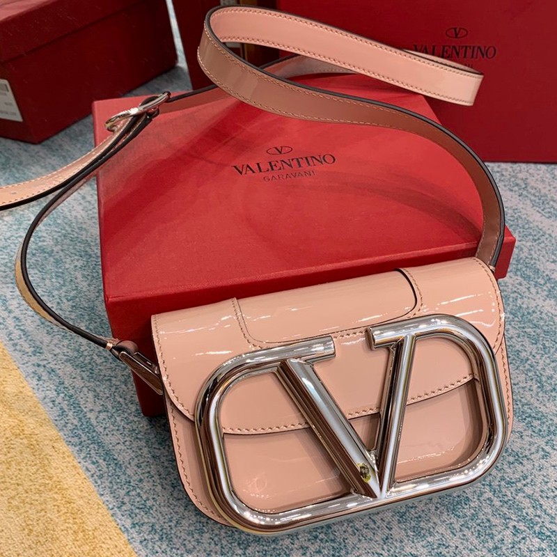 Extremely rare! Valentino shoulder bag copy V logo SUPERVEE leather crossbody bag Vua73357
