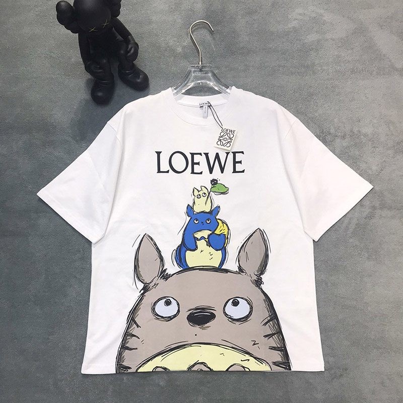 Very popular! Cute Loewe Totoro T-shirt replica collaboration cotton loo38422