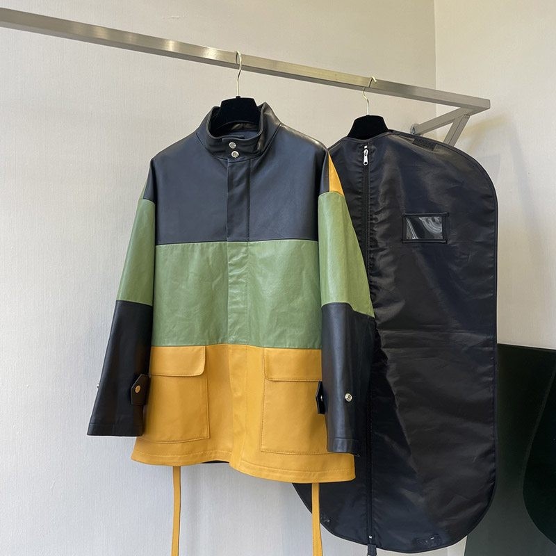 Very popular all over the world? Loewe Leather Jacket Copy Button Cropped lox58112