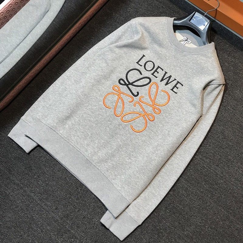 ★Japan!! Popular! Loewe Anagram Embroidery Sweatshirt Replica lok02660