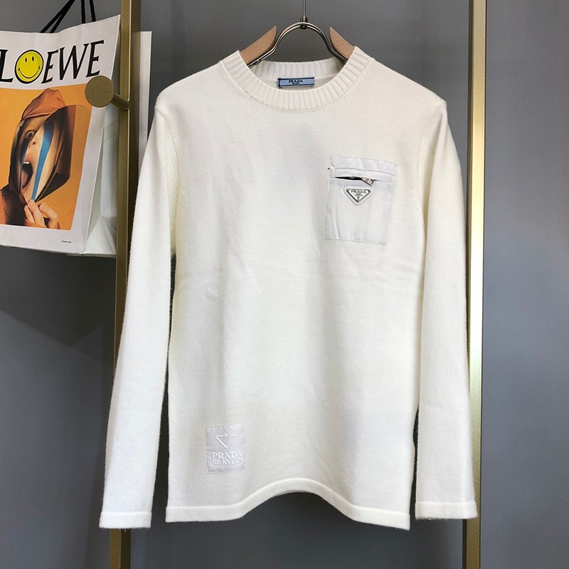 Eye-catching color Prada sweater fake cashmere wool sweater pud18176