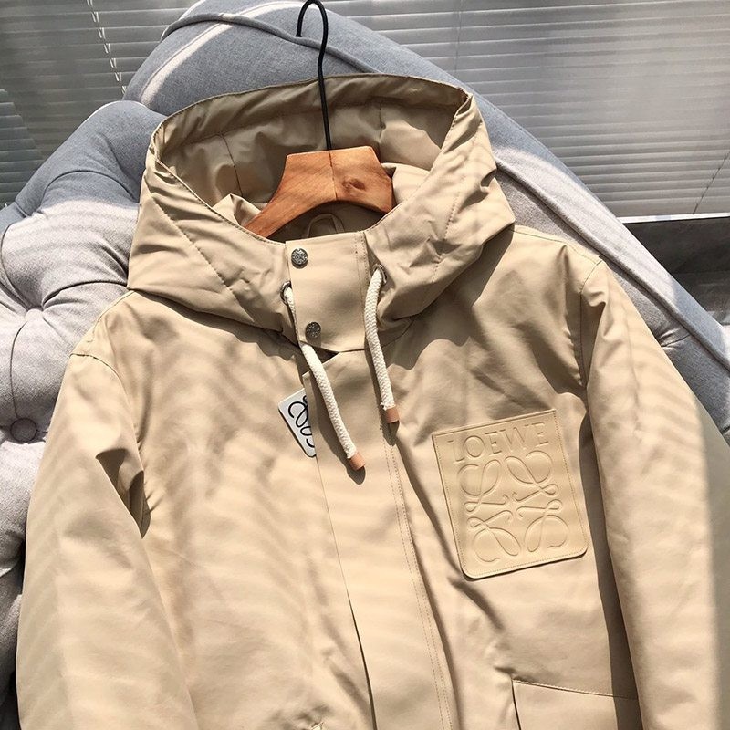 Loewe Cotton Hooded Puffer Jacket Replica lou95472 Sold Out