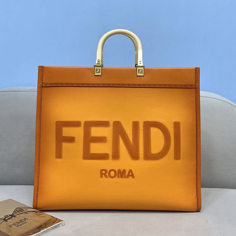 New for Fall/Winter Fendi Sunshine Large Leather Shopper feq92285