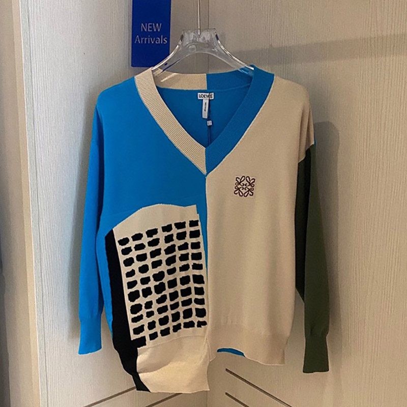 No. 1 in cumulative total sales! Loewe LA series color block sweater loi51471