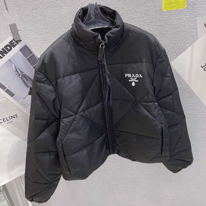 Rare ★ Prada Down Fake Outlet Hooded Short Down Jacket 2 Colors puv56354