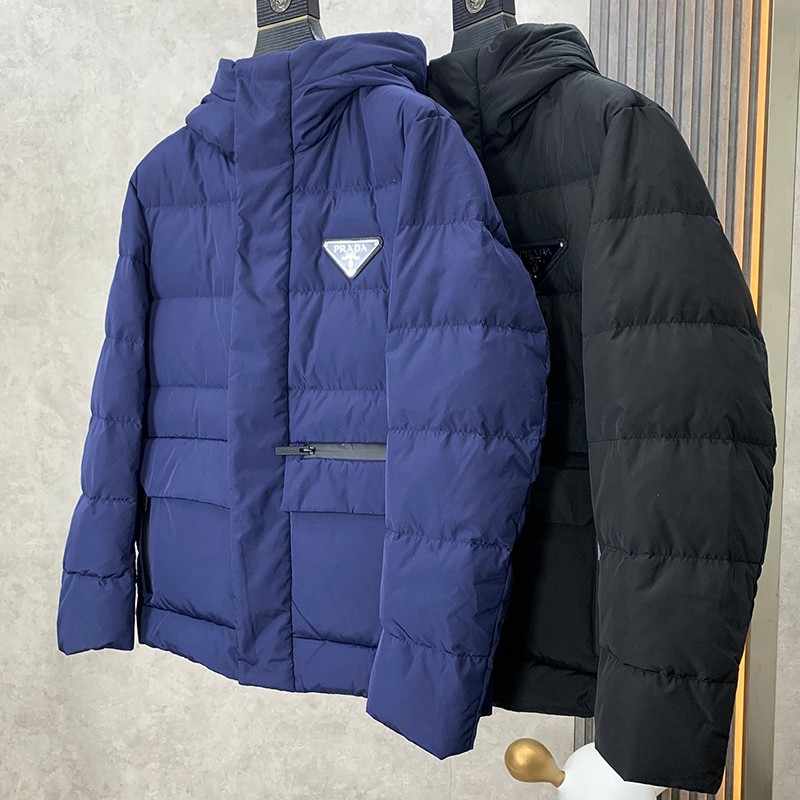 Popularity rising Prada down jacket copy black men's nylon 2 colors puv50395