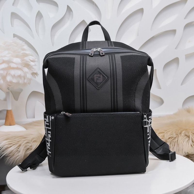 New Fall/Winter Fendi Backpack Replica Black Nylon Backpack fek94408