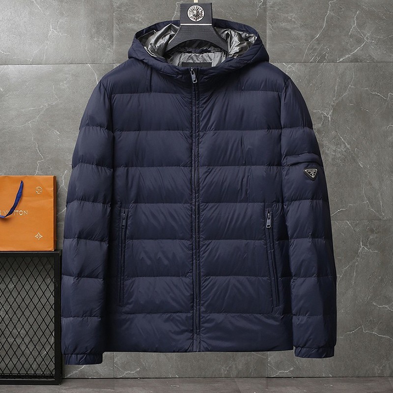 Very popular! Prada down jacket replica black men's nylon pup83868