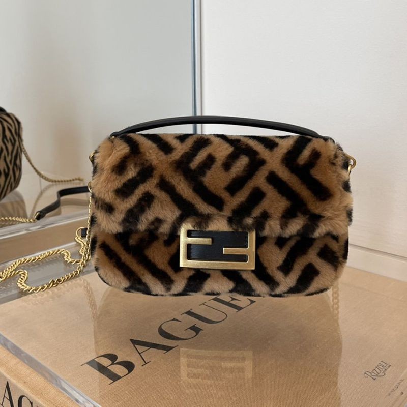 Very popular all over the world? Fendi Baguette Replica Small Brown Sheepskin Bag 8BS017A8HPF180S