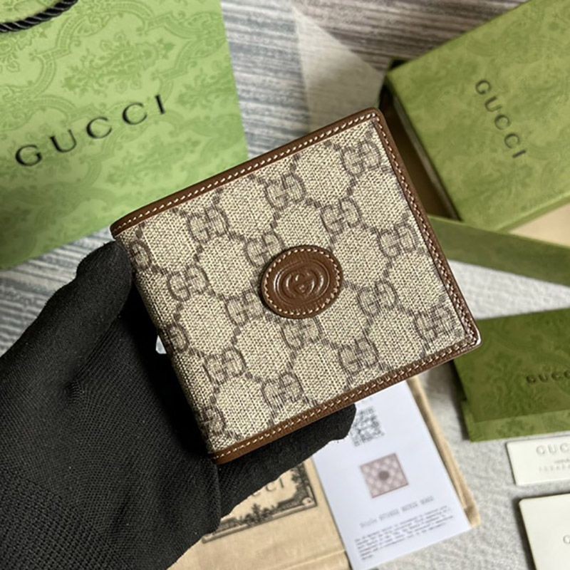 New sale [Gucci] Interlocking G canvas wallet replica guw11027