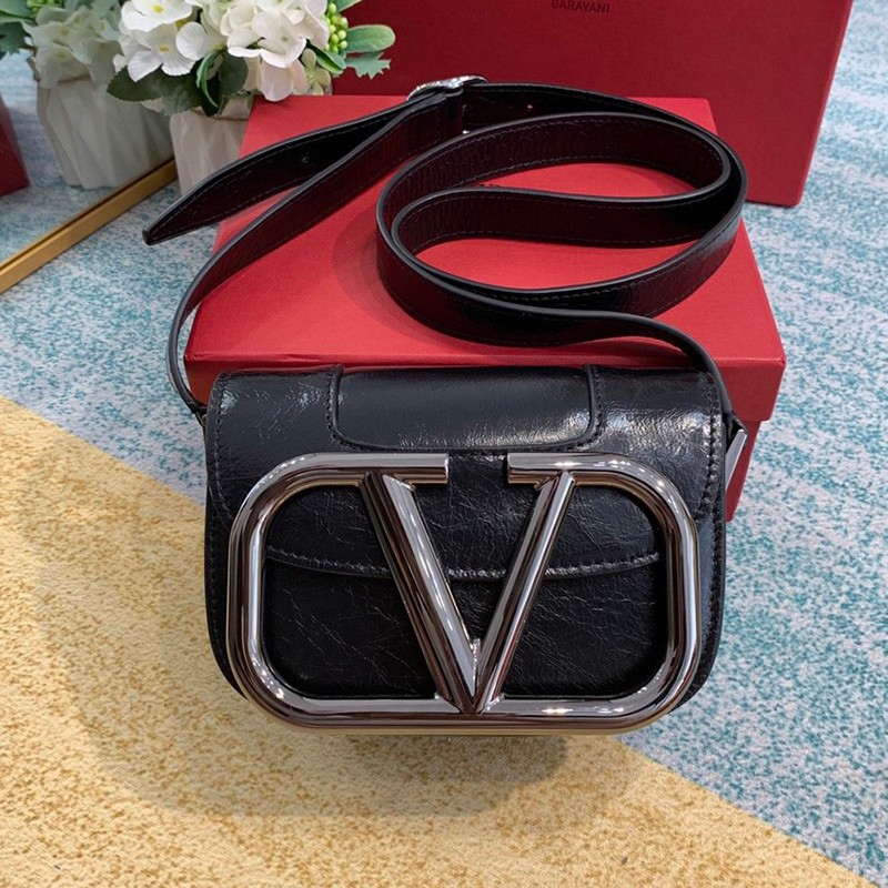Rare Valentino Shoulder Bag Replica V Logo SUPERVEE Leather Crossbody Bag Vug54666