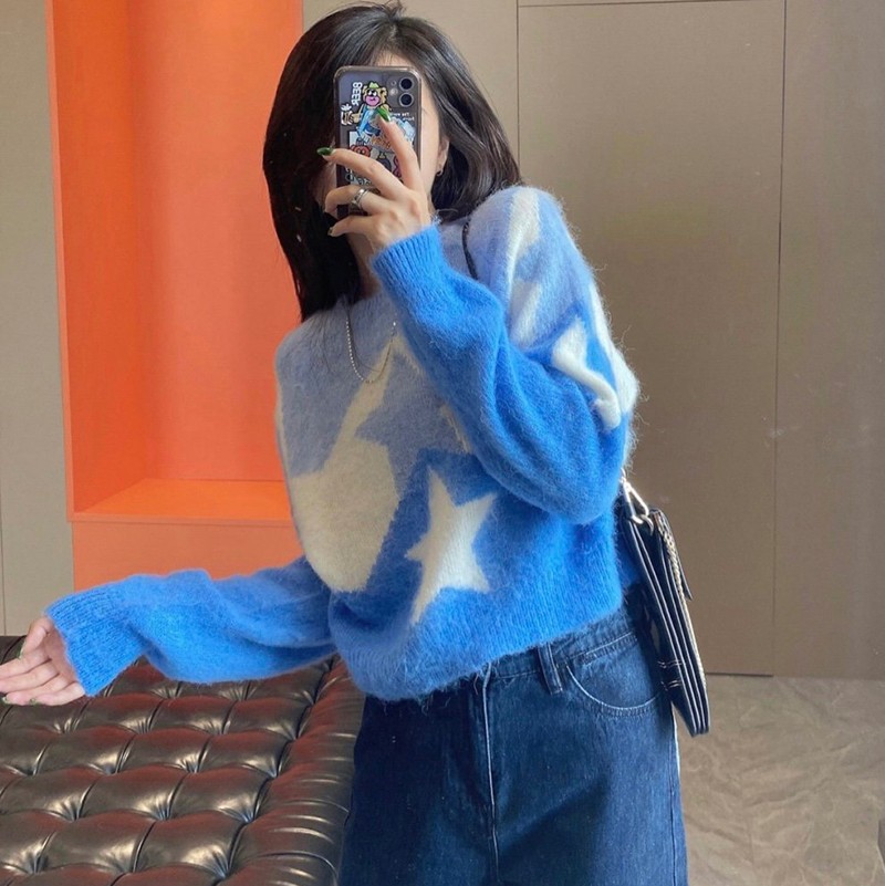 No.1 Popular ☆ Miu Miu Copy ☆ Oversized Logo Mohair Sweater? mye06724