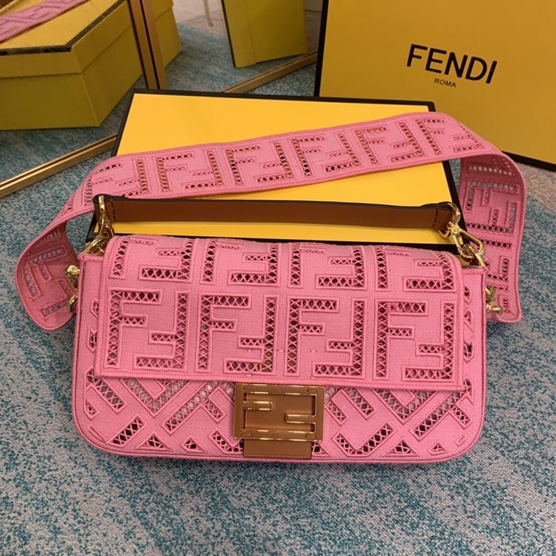 Fendi Baguette Canvas Bag Replica/Embroidery not available in Japan feu38678