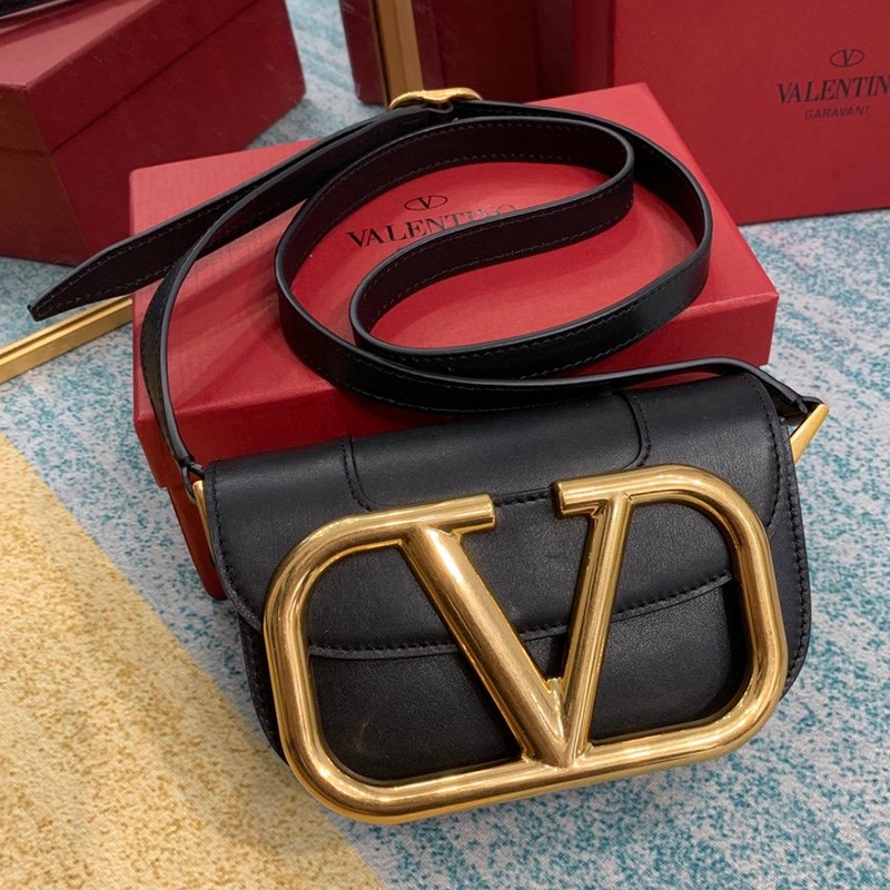 Free shipping Valentino shoulder bag replica V logo SUPERVEE leather crossbody bag Vuh72748