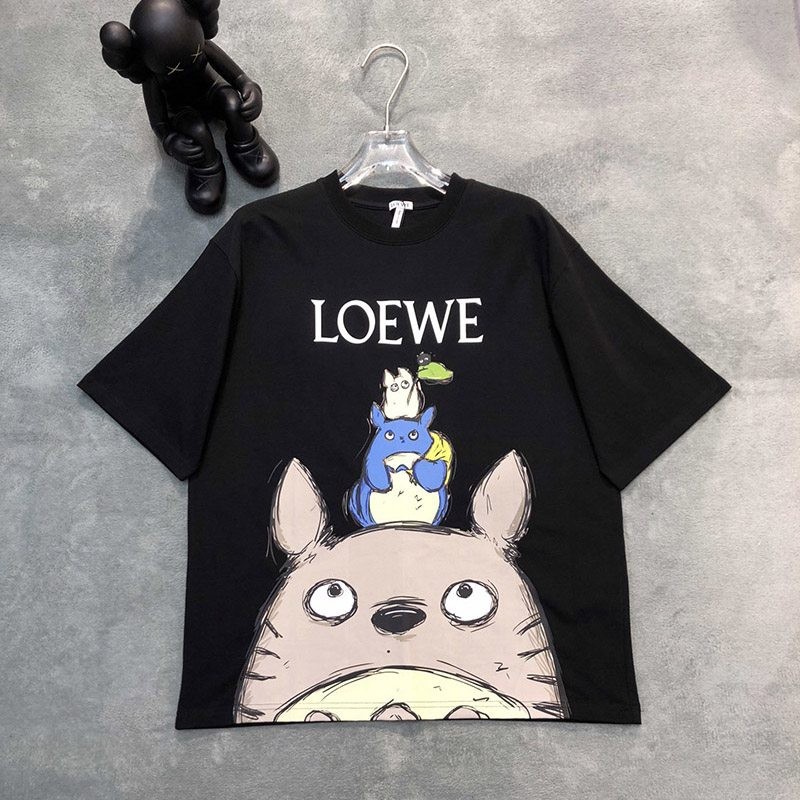 Competition Cute Loewe Totoro T-shirt Fake Collaboration Cotton LOP69694