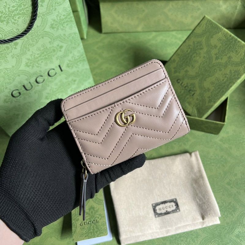 No. 1 in cumulative sales! Gucci GG Marmont Matelasse Replica Zip Card Case gul14637