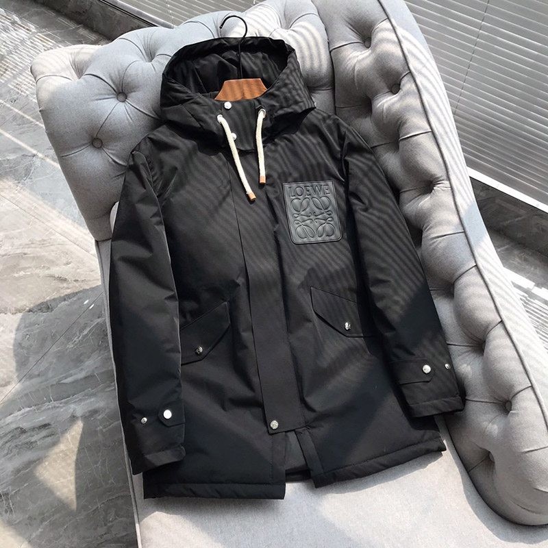 Rare color Loewe cotton hooded puffer jacket loo59058