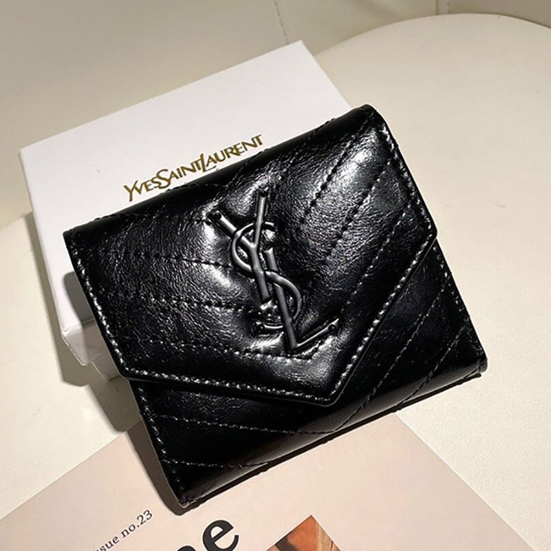 Very popular!! New color Saint Laurent ☆ Long-awaited 3-fold mini wallet copy Sai99401