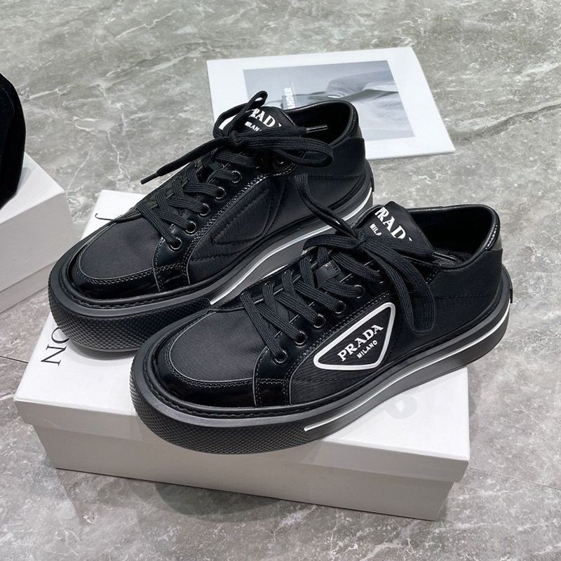 Rare color Prada replica Macro Re Nylon x brushed leather sneakers pus02657