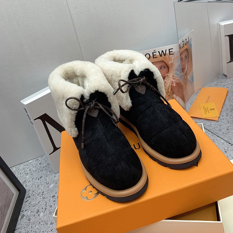 Rare color Louis Vuitton Snowdrop line ankle boots replica vum58948