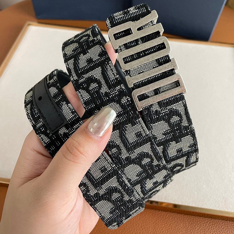 Cute Dior Belt Replica D-Fence 30mm Calfskin DEY67489