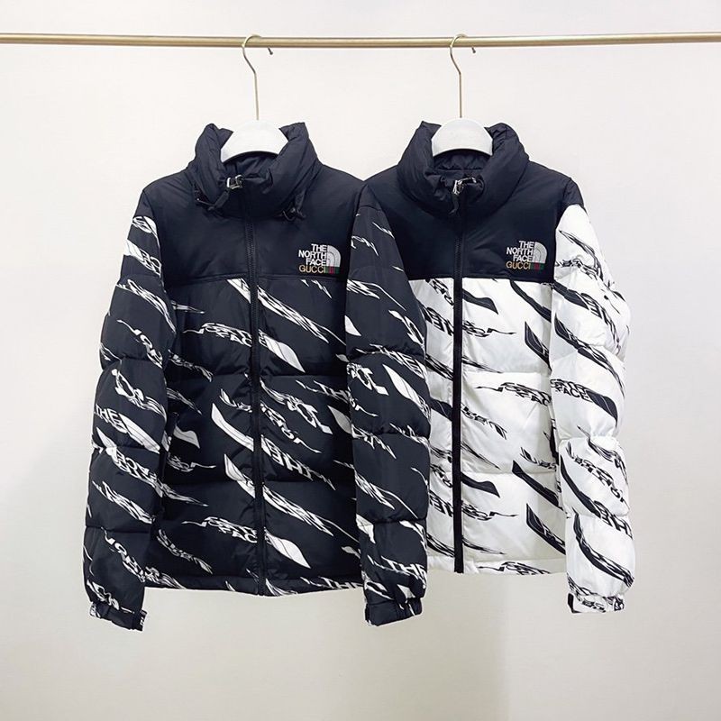 Best price challenge: Gucci x North Face fake zebra print down jacket in 2 colors gus27415