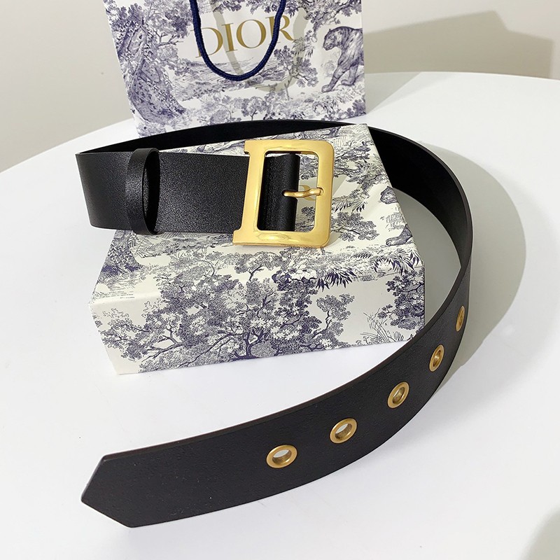 Best Price Guarantee Dior Belt Replica DiorQuake Logo Calf Leather 50mm dev55603