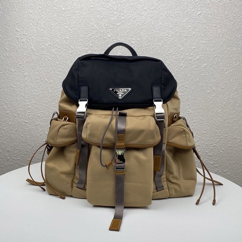 Prada ☆ Technical fabric Saffiano leather backpack pul53512 Prada ☆ Technical fabric Saffiano leather backpack pul53512