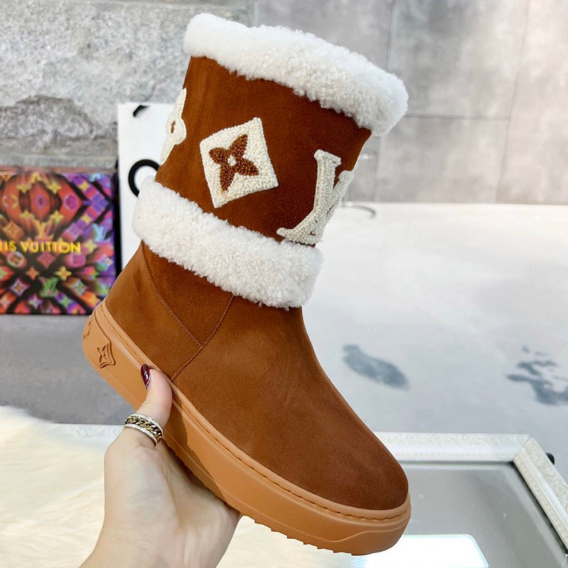 Hard to find Louis Vuitton Snowdrop line copy ankle boots vuv38840