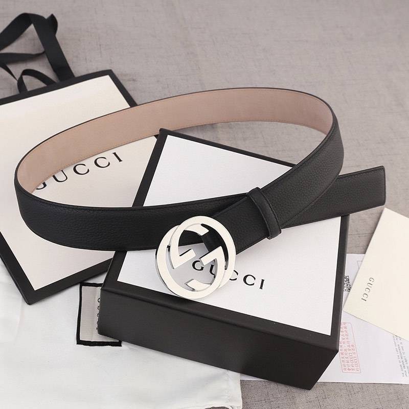 ★Popular in Japan! Replica Gucci belt with double G buckle, 4cm width, gun88395