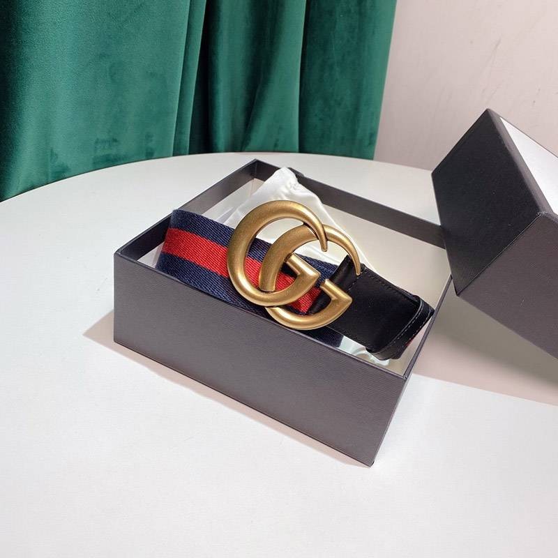 Free shipping Gucci belt replica cheap ribbon line GG 4cm width gug38027