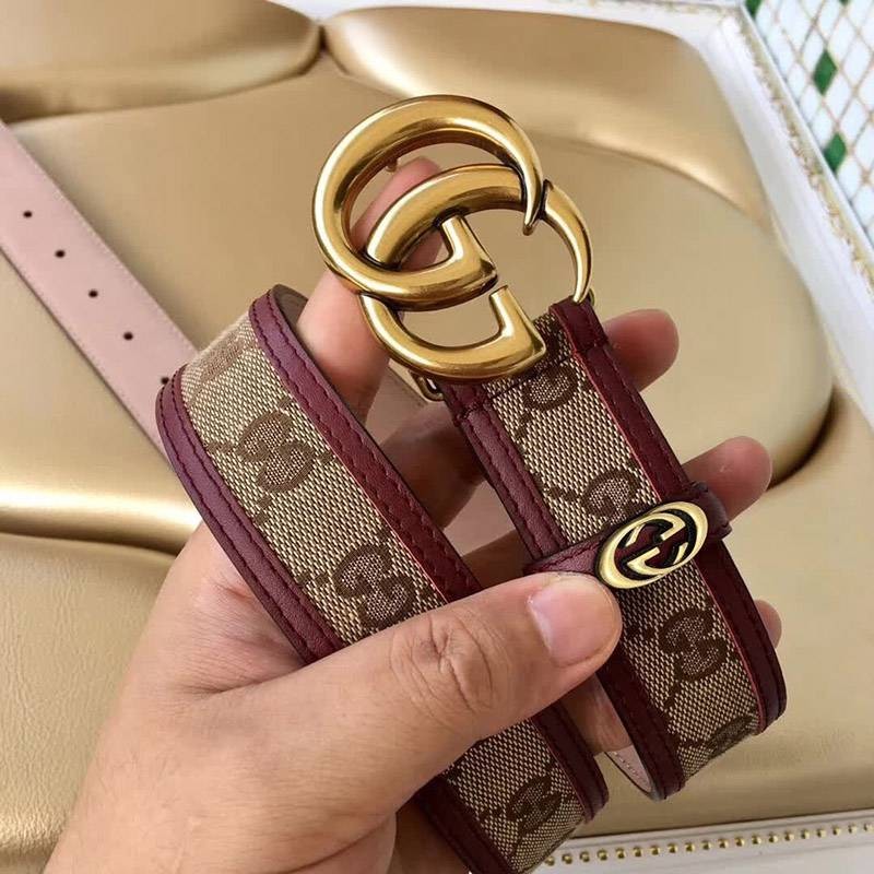 ☆Super popular☆Gucci replica canvas GG pattern belt, dark brown, 3.5cm width, gub50230 ☆Super popular☆Gucci replica canvas GG pattern belt, dark brown, 3.5cm width, gub50230
