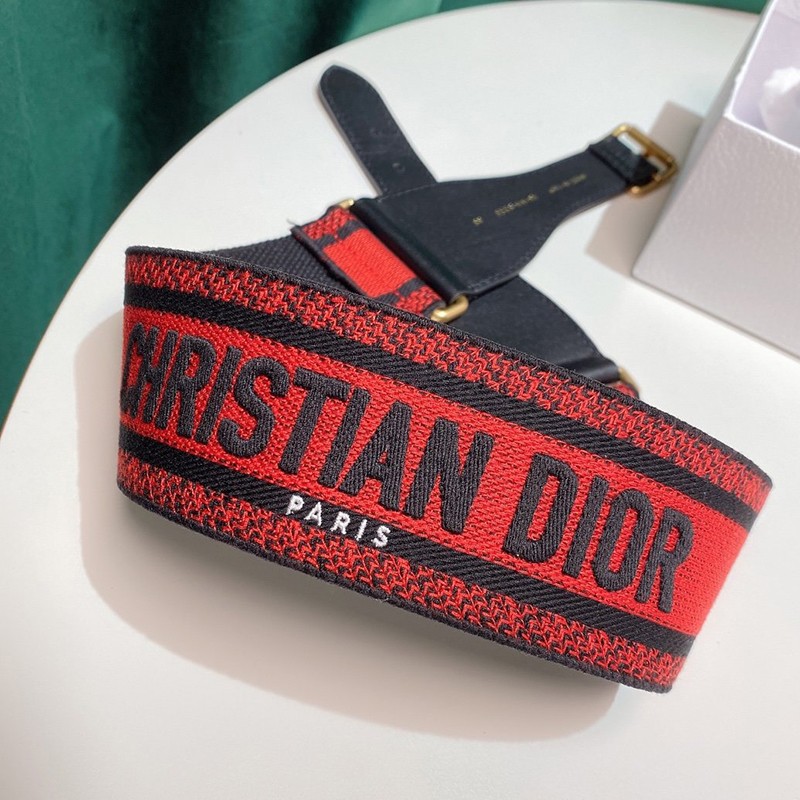 CHRISTIAN DIOR imitation canvas belt 65mm dea09893