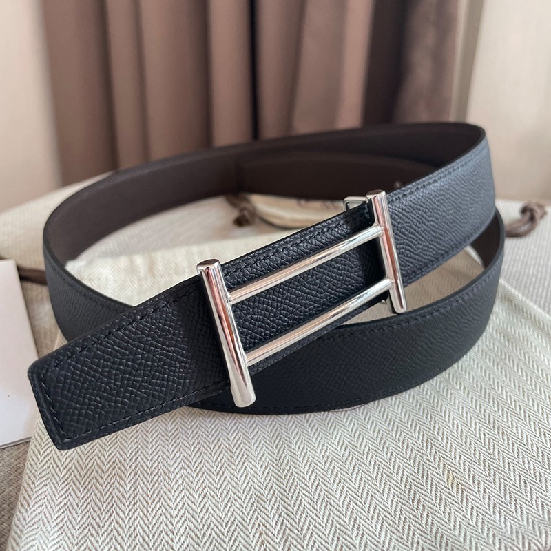 Free shipping [Hermes Belt Replica] Rider Reversible Leather Belt 32 mm eri74215