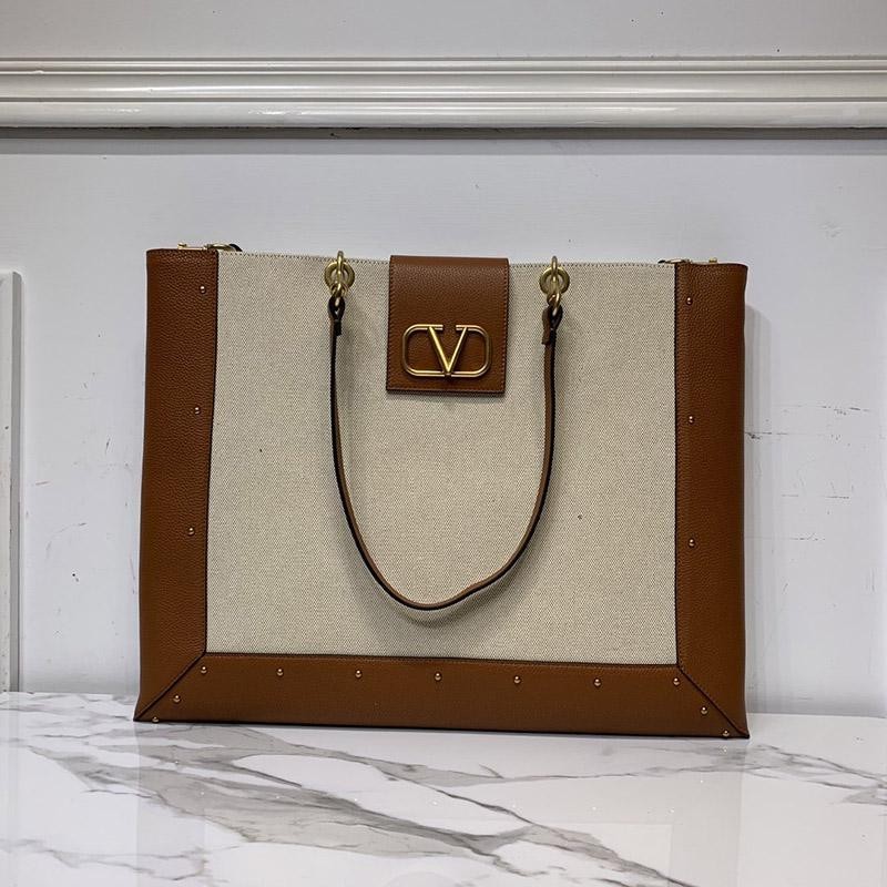 Valentino canvas tote replica small shopping Vuv75488