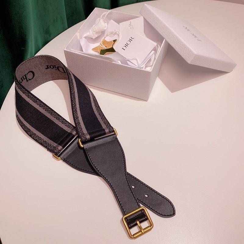 Extremely rare! CHRISTIAN Dior replica canvas belt 65mm dec53537