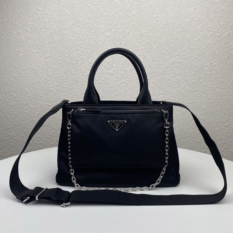 21AW New Arrival [PRADA] Nylon Tote Bag with Fake Chain Handle Pouch 2WAY pui46276