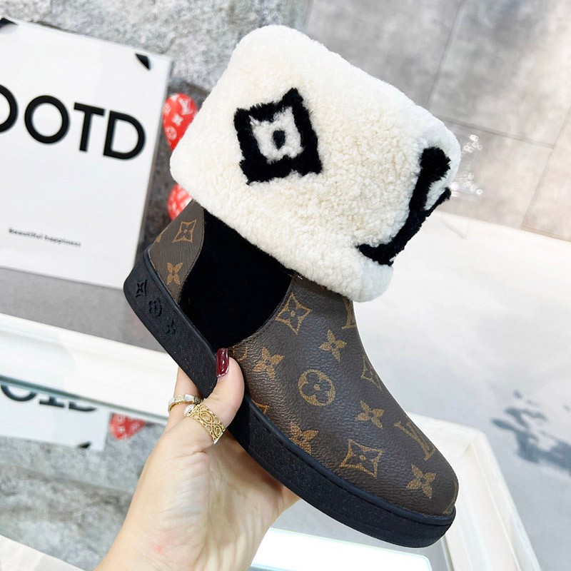 Rare Louis Vuitton Snowdrop Line Replica Ankle Boots vuq30514