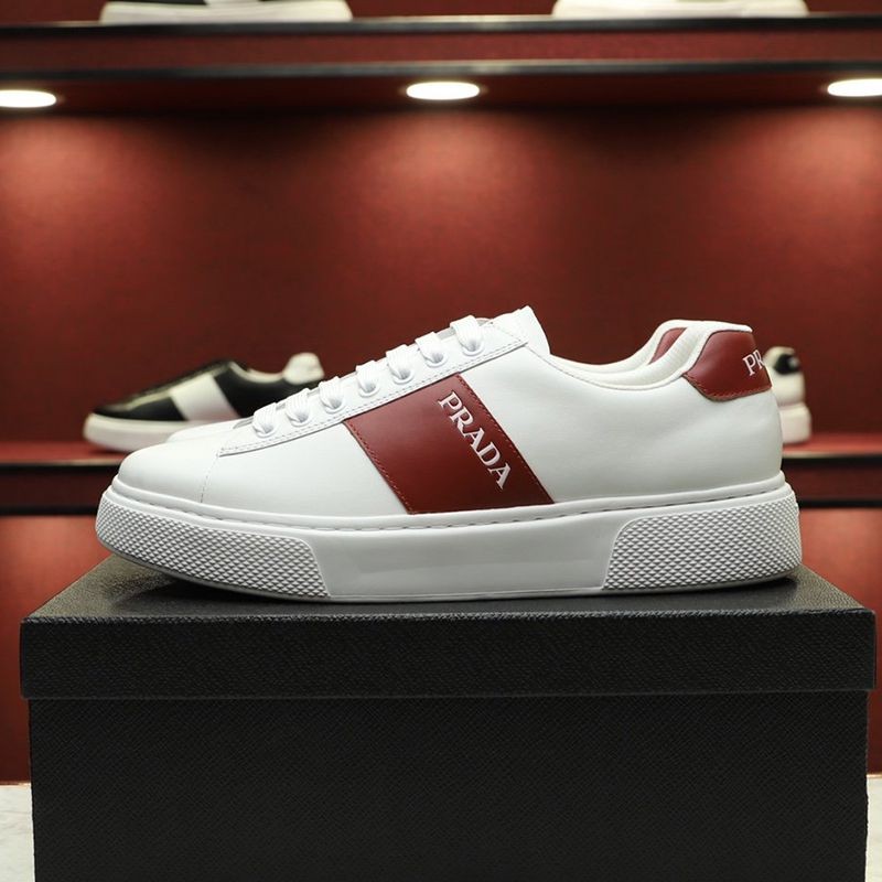 21-22AW Prada Men's Leather Sneakers Replica puo12210