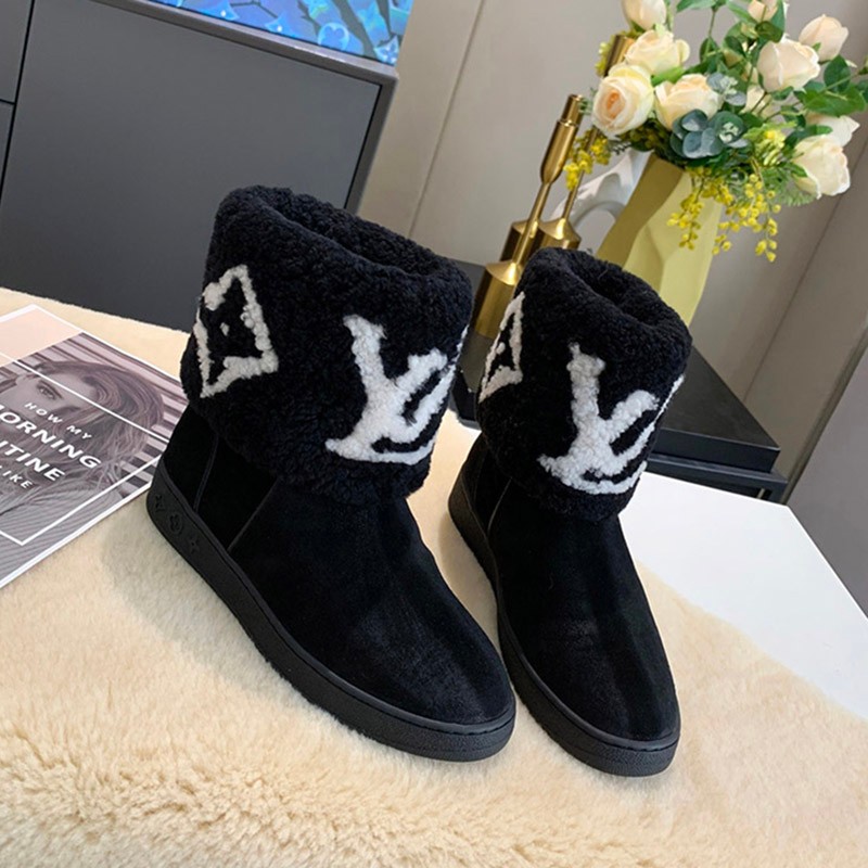 New Spring Collection Louis Vuitton Fake Snowdrop Line Ankle Boots vui49769