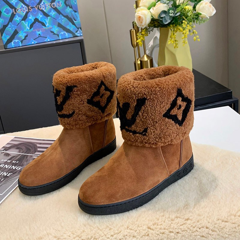21AW New Louis Vuitton Snowdrop Line Ankle Boots vuz67122
