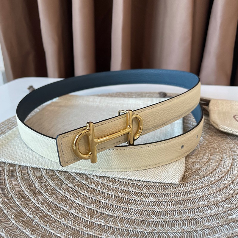 Eye-catching color Hermes belt replica ◆ Gamma buckle reversible leather 24 belt for both men and women erf91385