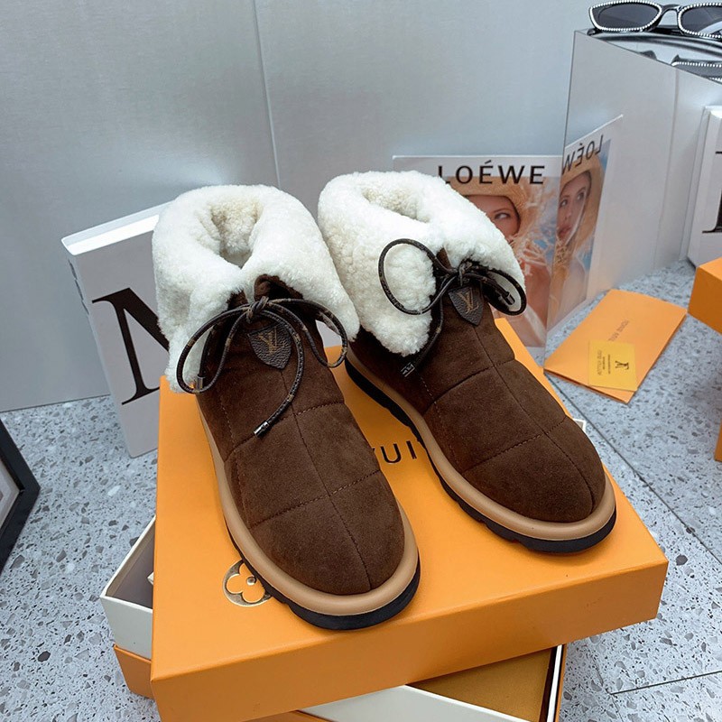 Sure to sell out! Louis Vuitton Pillow Line Ankle Boots Lamb Leather vuc10005