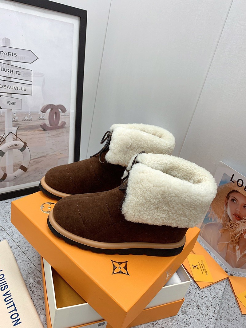 Sure to sell out! Louis Vuitton Pillow Line Ankle Boots Lamb Leather vuc10005