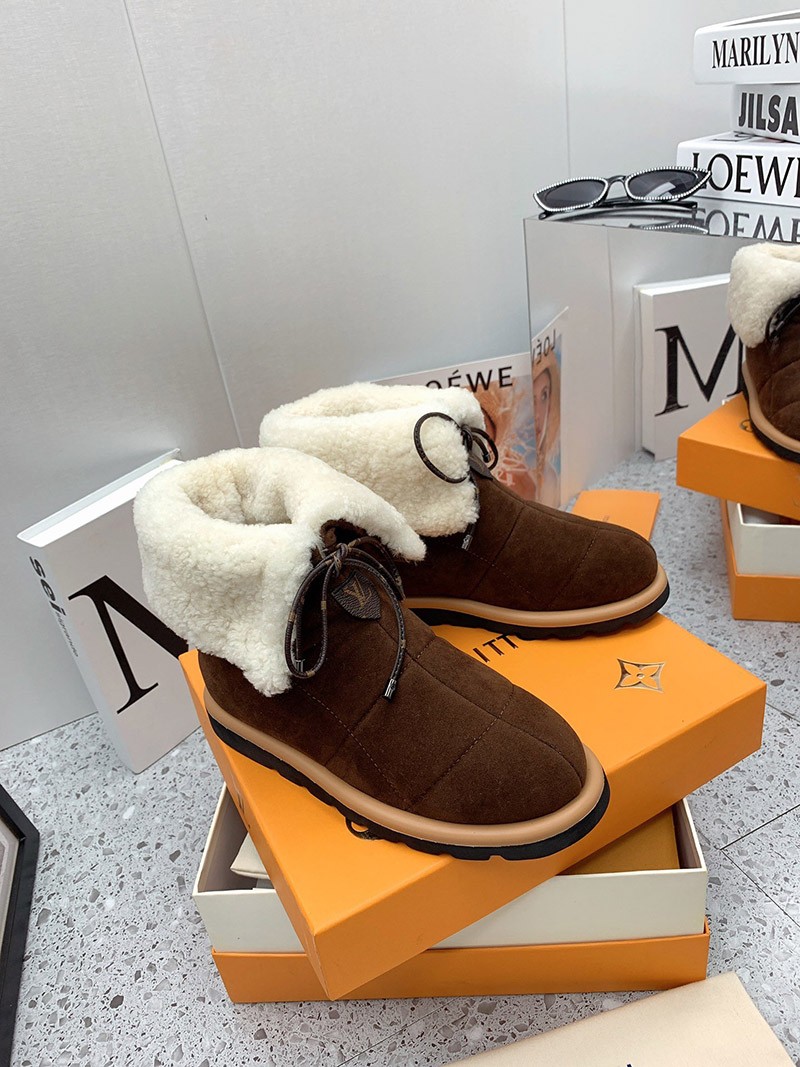 Sure to sell out! Louis Vuitton Pillow Line Ankle Boots Lamb Leather vuc10005
