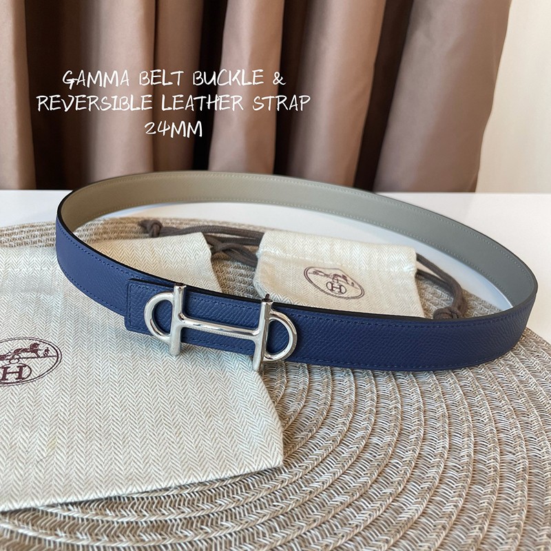No. 1 in cumulative total sales! Hermes Belt Replica ◆ Gamma Buckle Reversible Leather 24 Belt Unisex OK ery68005