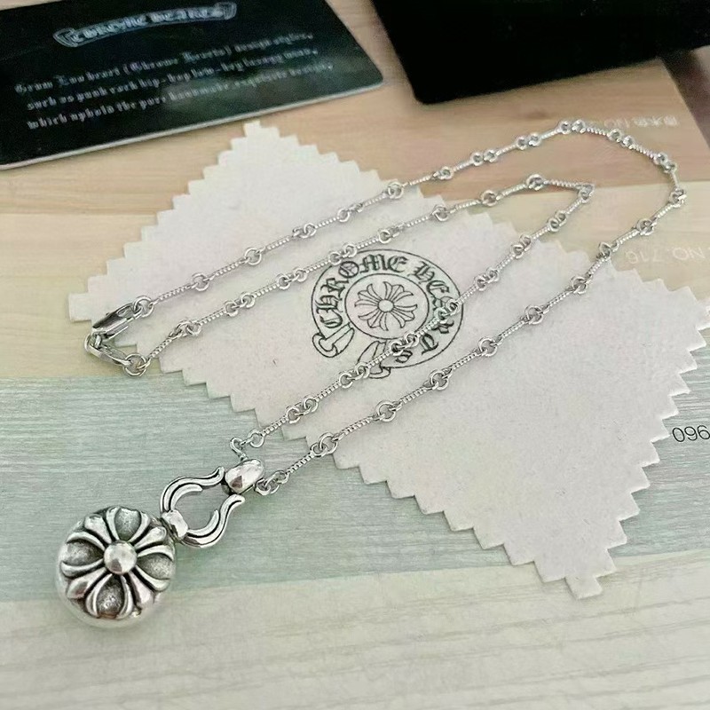 Love at first sight? Chrome Hearts necklace replica CH cross ball double-sided charm Kuw74737