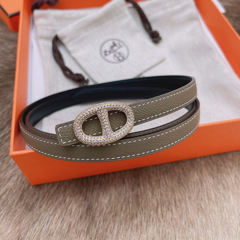 [Not available in Japan] Hermes H-belt copy ☆ Reversible leather belt Chaine d'Ancre 13 mm erl88854