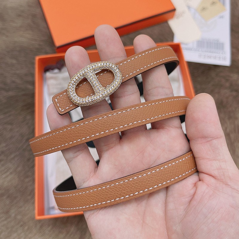 Eye-catching color Hermes H belt copy ☆ Leather belt reversible Chaine d'Ancre 13 mm ert03675