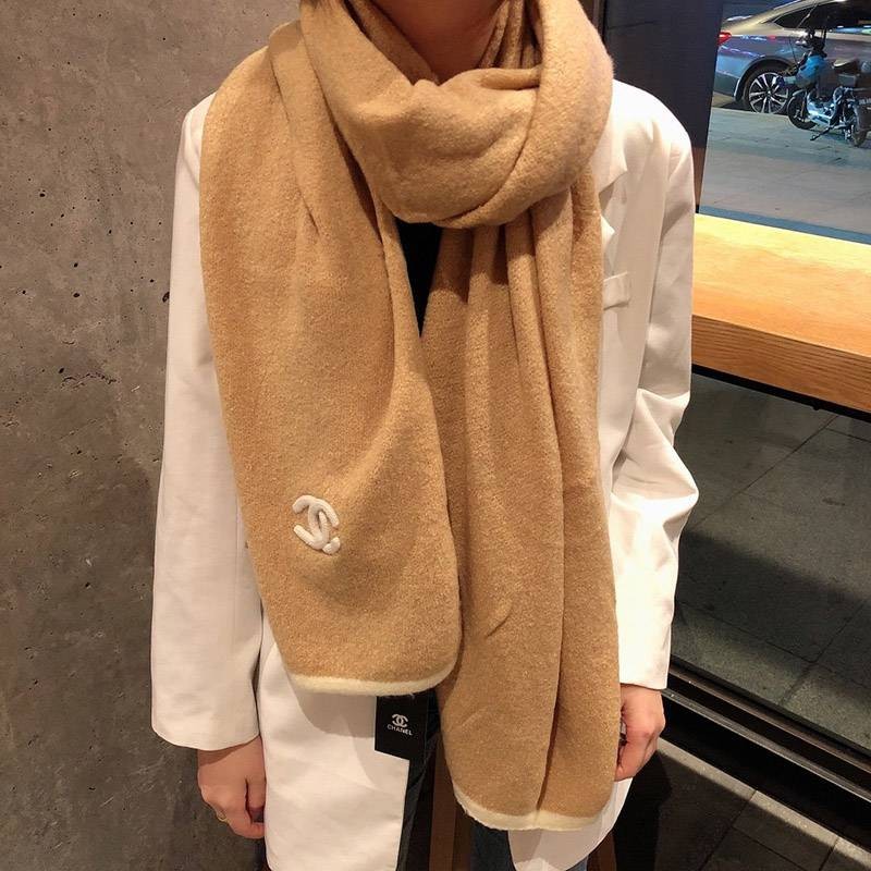 Super hot! Chanel cashmere knit scarf scarf/stole shu27337